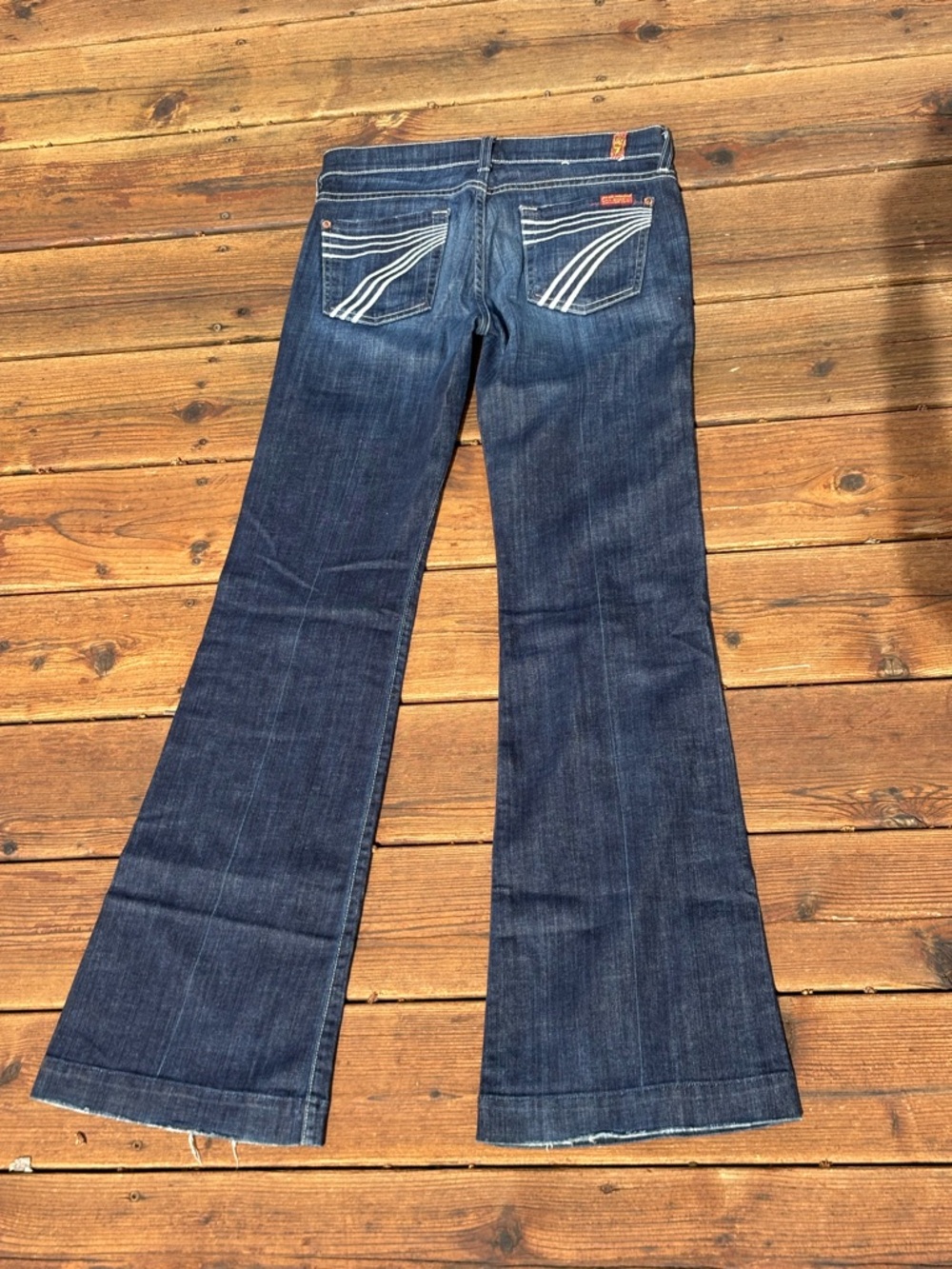 7 For All Mankind Dark Blue Flare Jeans